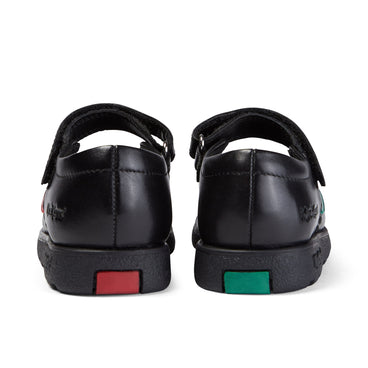 Back view of Infant Girls Fragma Pop Leather Black