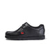Left side view of Youth Mens Fragma Lace Leather Black