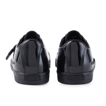 Back view of Youth Womens Tovni Lacer Patent Leather Black