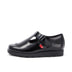 Junior Girls Fragma T-Bar Patent Leather Black