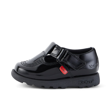 Left side view of Infant Girls Fragma T-Bar Patent Leather Black