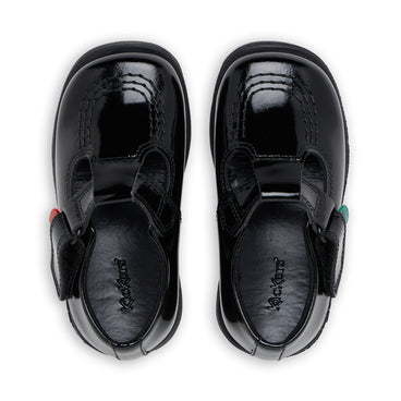 Detail view (Top view mapped) of Infant Girls Fragma T-Bar Patent Leather Black
