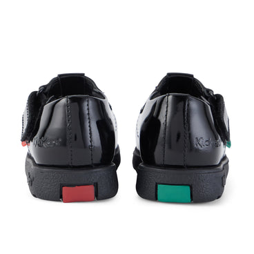 Back view of Infant Girls Fragma T-Bar Patent Leather Black