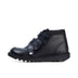 Left side view of Junior Boys Kick Hi Scuff Leather Black