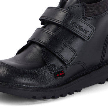 Detail view (close-up) of Junior Boys Kick Hi Scuff Leather Black