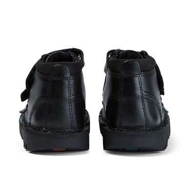 Back view of Infant Boys Kick Hi Scuff Leather Black