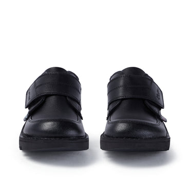 Front view of Junior Boys Kick Lo Scuff Leather Black