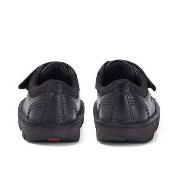 Back view of Infant Boys Kick Lo Scuff Leather Black