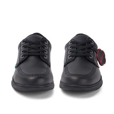 Front view of Youth Unisex Kelland Lo Leather Black