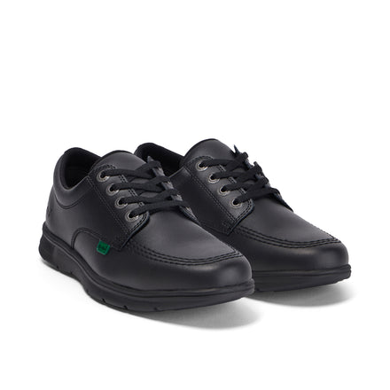 Front ¾ right of Youth Unisex Kelland Lo Leather Black