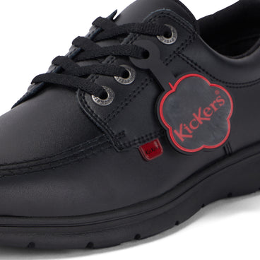 Detail view (close-up) of Youth Unisex Kelland Lo Leather Black