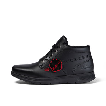 Left side view of Youth Unisex Kelland Hi Leather Black