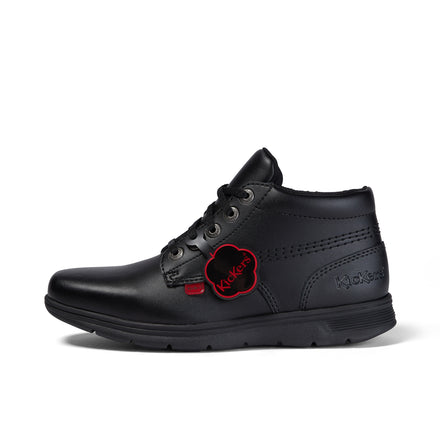 Left side view of Youth Unisex Kelland Hi Leather Black