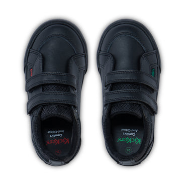 Detail view (Top view mapped) of Infant Boys Tovni Twin Vel Leather Black