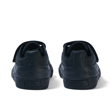 Back view of Infant Boys Tovni Twin Vel Leather Black
