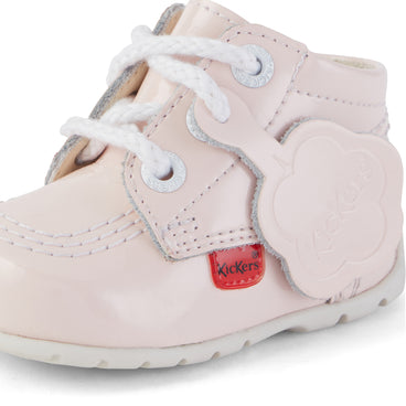 Detail view (close-up) of Baby Kick Hi Patent Leather Light pink