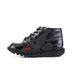 Left side view of Junior Unisex Kick Hi Zip Patent Leather Black