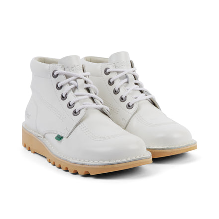 Front ¾ right of Adult Unisex Kick Hi White