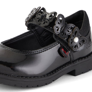Detail view (close-up) of Infant Girls Lachly Butterfly Mj Patent Leather Black
