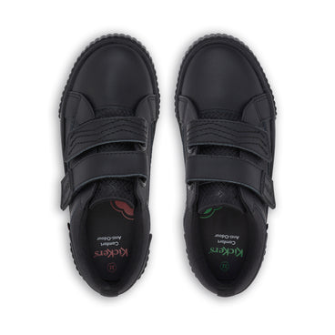 Detail view (Top view mapped) of Junior Boys Tovni Twin Flex Leather Black