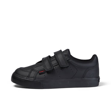 Left side view of Junior Unisex Tovni Twin Leather Black