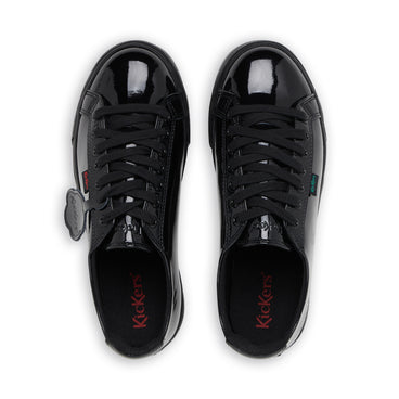 Detail view (Top view mapped) of Adult Womens Tovni Lacer Patent Leather Black