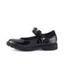 Left side view of Junior Girls Lachly Butterfly MJ Patent Leather Black