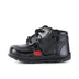 Left side view of Baby Kick Hi B Zip Patent Leather Black