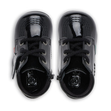 Detail view (Top view mapped) of Baby Kick Hi B Zip Patent Leather Black