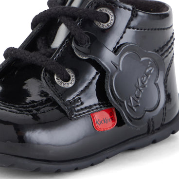 Detail view (close-up) of Baby Kick Hi B Zip Patent Leather Black
