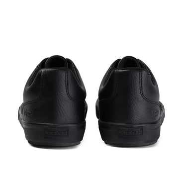 Back view of Adult Unisex Tovni Tumbled Leather Black