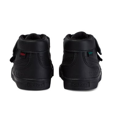 Back view of Infant Unisex Tovni Hi Leather Black