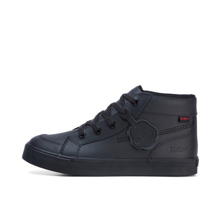 Left side view of Youth Unisex Tovni Hi Leather Black