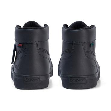 Back view of Youth Unisex Tovni Hi Leather Black