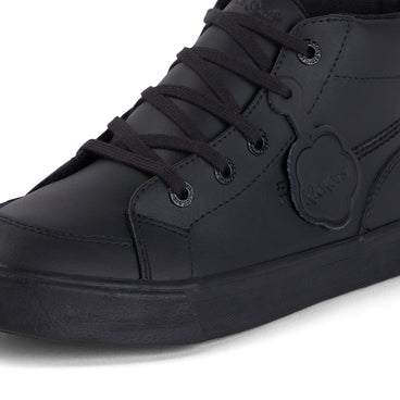 Detail view (close-up) of Youth Unisex Tovni Hi Leather Black