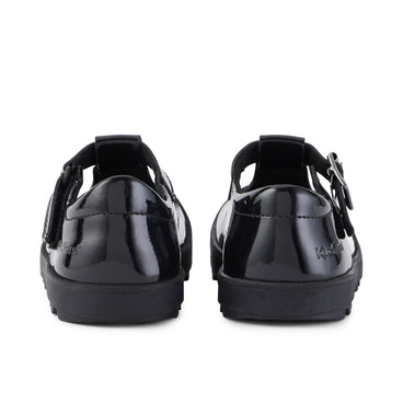 Back view of Infant Girls Plunk Mj Patent Leather Black