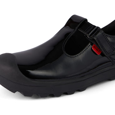 Detail view (close-up) of Junior Girls Plunk MJ Leather Black