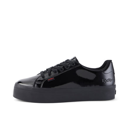 Left side view of Adult Womens Tovni Stack Patent Leather Black