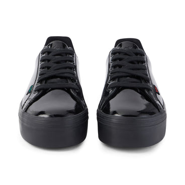 Front view of Adult Womens Tovni Stack Patent Leather Black