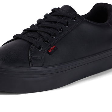 Detail view (close-up) of Adult Womens Tovni Stack Leather Black