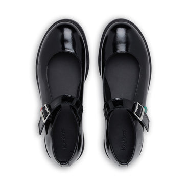 Detail view (Top view mapped) of Adult Womens Finley MJ Patent Leather Black