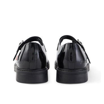 Back view of Adult Womens Finley MJ Patent Leather Black