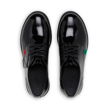 Detail view (Top view mapped) of Adult Womens Finley Lo Patent Leather Black