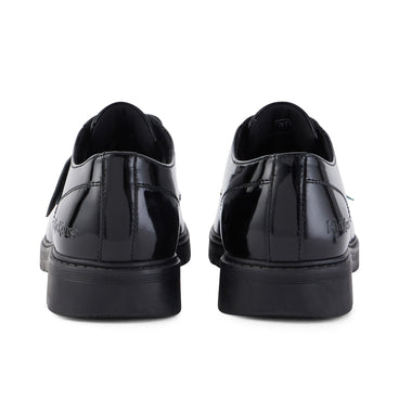 Back view of Adult Womens Finley Lo Patent Leather Black