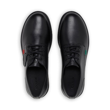 Detail view (Top view mapped) of Adult Mens Finley Lo Leather Black