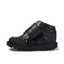 Left side view of Infant Boys Kick Mid Scuff Leather Black