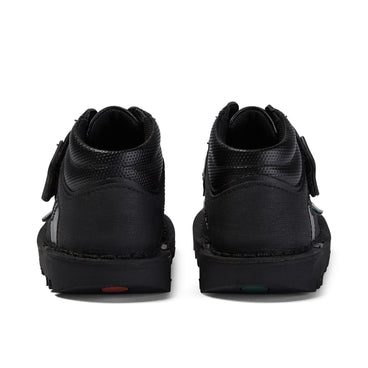 Back view of Infant Boys Kick Mid Scuff Leather Black