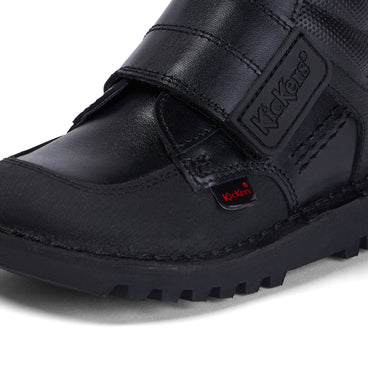 Detail view (close-up) of Infant Boys Kick Mid Scuff Leather Black