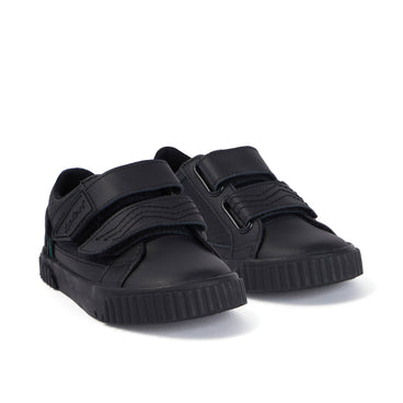 Front ¾ right of Infant Boys Tovni Twin Flex Leather Black