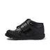 Left side view of Junior Boys Kick Mid Scuff Leather Black
